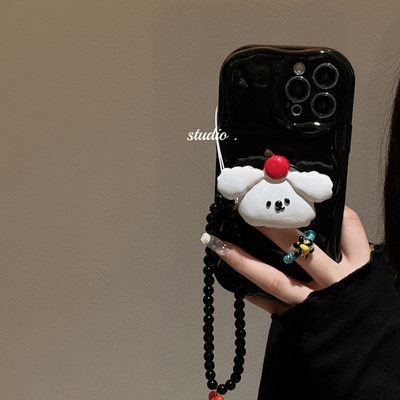 可爱泰迪小樱桃支架奶油边