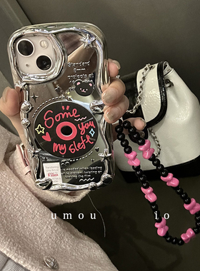 镜面甜酷唱片适用oppo reno11pro/987se手机壳A2/A58x/K7x挂链A96电镀银R17/A55/a93s软壳A72小众K11x/K9