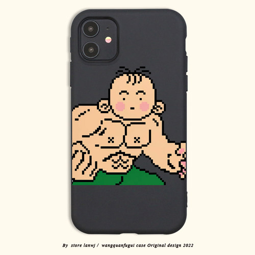 像素风肌肉男恶搞魅族软壳