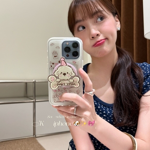 Z9x手机壳neo10pro Z8X U5e 11S iQOO Z10turbo 6SE 骨头狗狗摇摇乐磁吸支架适用vivo iqoo U3新款