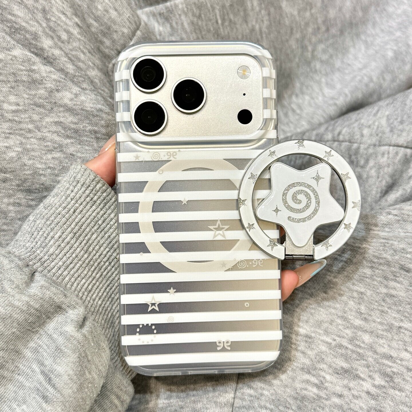 闪粉星星折叠磁吸支架适用1加15T/ACE6一加13t手机壳12/1+9R/oneplus ACE5竞速ACE3pro/11/ACE2高级Turbo6V软