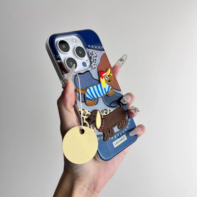 立体复古牛仔狗狗适用魅族meizu 21note/20手机壳note9硅胶16Splus/20PRO创意17蓝色X8软16T全包镜头18Spro软