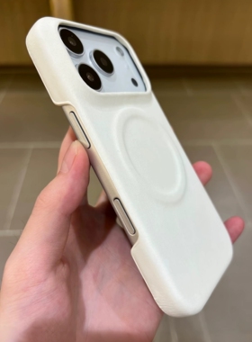 月光白羊巴皮磁吸肤感半包Find X9/X8S+适用OPPO Reno14手机壳15不冰手5磨砂X7硬Ultra皮纹X6PRO不包按键大孔