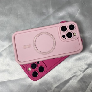 金属圈磁吸壳适用K70E小米12/11手机壳K90红米note13/10/14/98简约K60至尊civi3高级13pro软硅胶K40S/9A/K30i