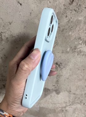 韩国Ins风奶蓝爱心适用oppo reno10/9手机壳8pro纯色R17加厚K11少女心A55/A58硅胶A57清新A93防摔A72气囊支架
