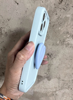 韩国Ins风奶蓝爱心适用oppo reno10/9手机壳8pro纯色R17加厚K11少女心A55/A58硅胶A57清新A93防摔A72气囊支架
