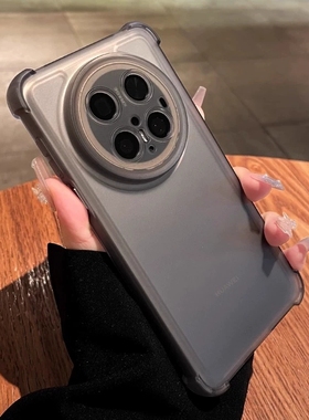 透黑色四角气囊肤感透明适用K80小米17promax/12/13/10手机壳红米note15软tpu女15C/K70e/K50防摔K90/k60至尊