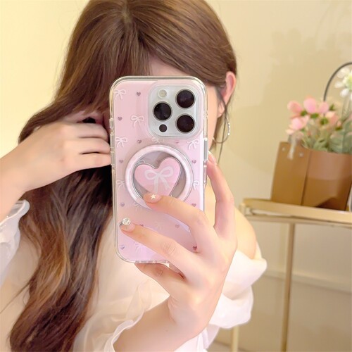 爱心蝴蝶结折叠磁吸支架适用oppo realme NEO8/GT7真我13/GT2大师探索GT8pro/neo6se手机壳16PRO+14/V70软V60