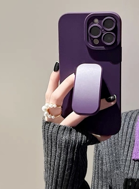 高级感紫色适用oppo realmeGT2大师探索GT5pro手机壳11硅胶Q5真我GTneo2/5se推拉支架V13/V25/V11S全包v23V30