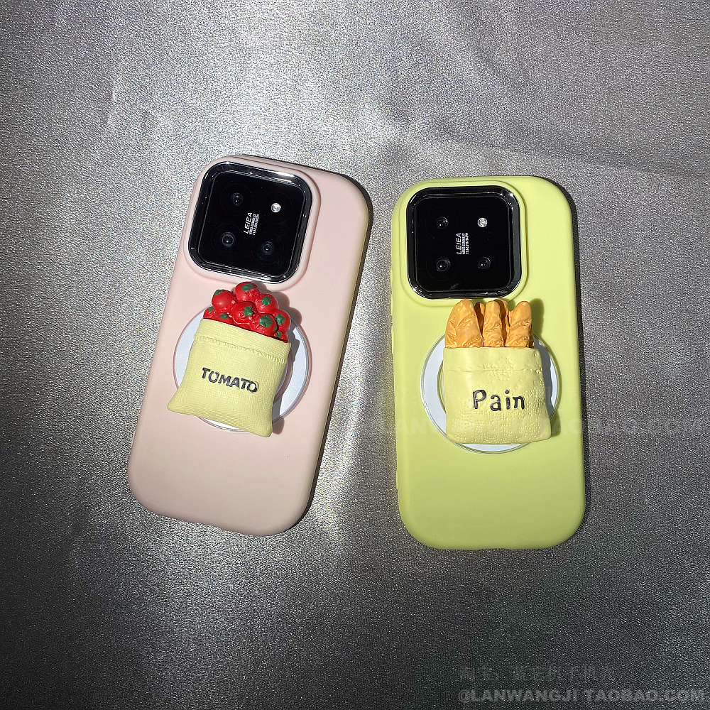 磁吸番茄支架适用vivo iqooneo9/Z1x小众Z6/Z3手机壳iqoo12爱酷11s趣味面包10pro/U5e硅胶neo8/5可爱7se/U3