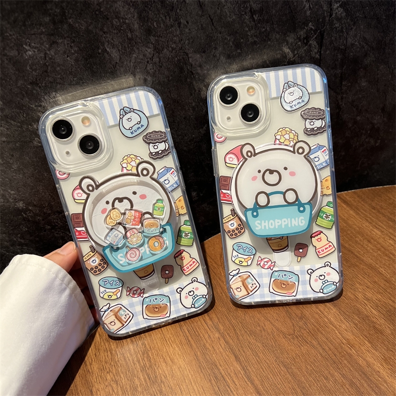 磁吸摇摇乐小白熊支架适用vivo iQOO z9turbo+z8x/10手机壳z7可爱neo9Spro+秋冬U5e/neo8/NEO7竞速12/11S/Z1X