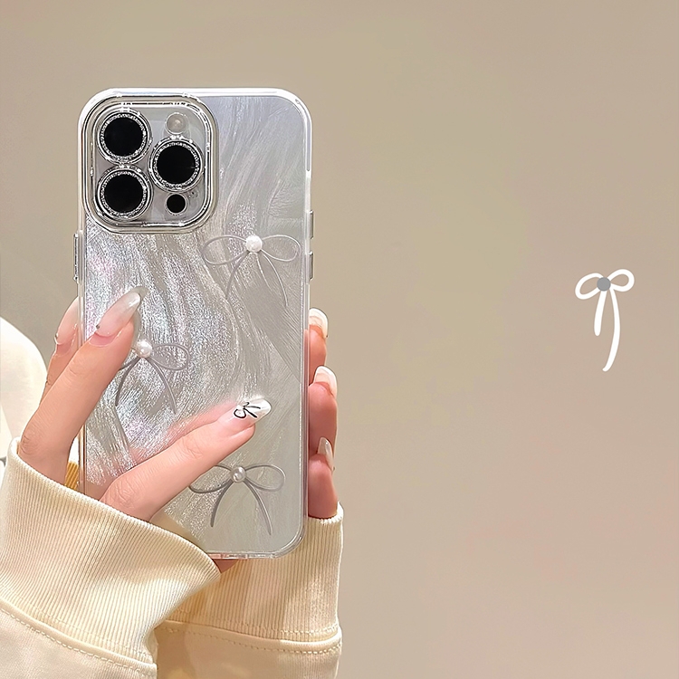 立体珍珠蝴蝶结荣耀200/100/90/80手机壳60轻奢70/50pro小香风X40自带镜头膜X50/X30气质X9B/magic6/54pro软