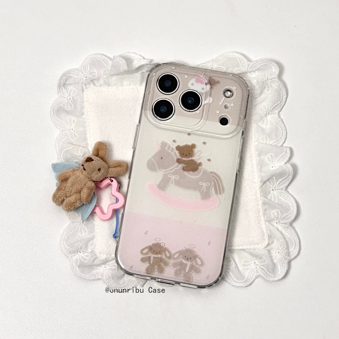 木马小熊小兔毛绒链条适用vivo iQOO15/Z9turbo/Z10x手机壳neo11pro+6SE/8/neo9/13可爱12/Z6/U5e/Z7i挂件Z8x