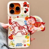 magic876 200PRO 400 90GT 好运發財小马磁吸支架适用X9B荣耀500 300 50SE手机壳X70i新年X40 X60畅玩50M