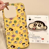 S25Ultra A54大孔A23 S24手机壳S23支架s22FE 黄色搞怪有趣卡通摇摇乐适用三星A56 A06 A53 A05 A55可爱A34女