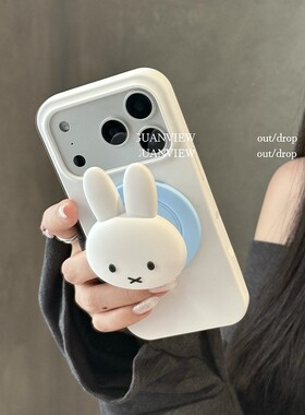 硅胶米菲兔磁吸支架适用A5/OPPO Reno14/13/12/11F/159手机壳Find X9/X8ultra/A98软壳A6pro/K13/A2/A58/A57