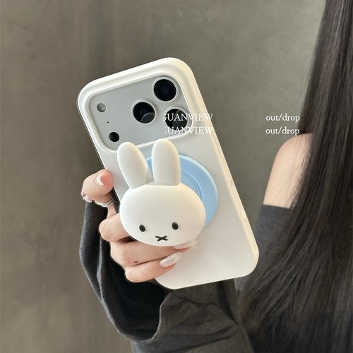 硅胶米菲兔磁吸支架适用A5/OPPO Reno14/13/12/11F/159手机壳Find X9/X8ultra/A98软壳A6pro/K13/A2/A58/A57