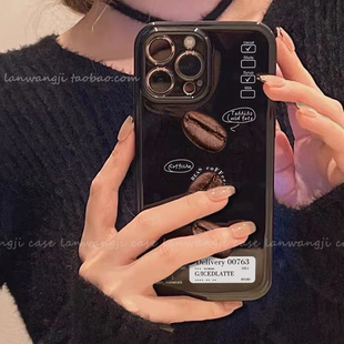 现磨咖啡适用于华为mate40手机壳p50高级p30/mate10小众magic34女P20pro