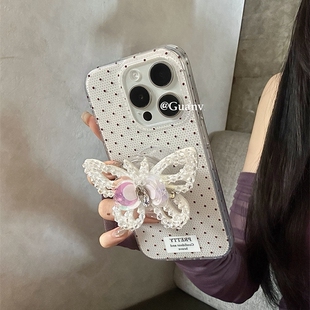 仙气芭蕾风鳞片蝴蝶支架适用vivo y78t/V30/y35/X100S/60手机壳x90/80/X70PRO+/y200i/S18e/y76/Y55S/Y36/S17