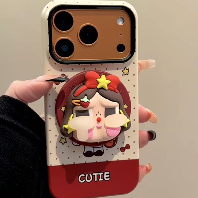 蝴蝶结哭娃磁吸支架适用A3X/OPPO FindX9/X8ultra/Reno15C/14/12/11F/10手机壳A98可爱A6pro/K13/A2m/A96/A58