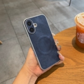 14手机壳13PRO防指纹全包X8S 磁吸深蓝色做旧复古牛仔裤 防摔贴皮纹磨砂套 X8Ultra适用OPPO Reno15 纹Find