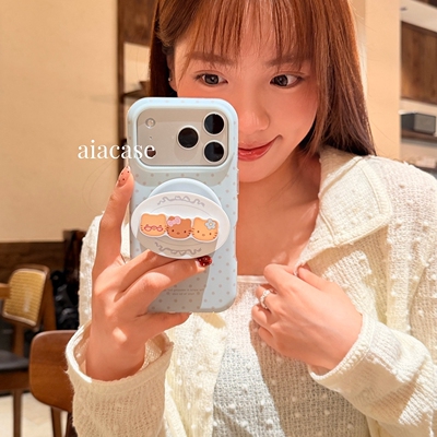 椭圆可爱猫磁吸支架适用NOthing 2A/3手机壳2谷歌Pixel9/10PRO/87新款Pmote edge60pro卡通56华硕ROG9硅胶G54