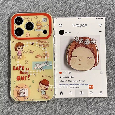 治愈系卡通磁吸支架适用魅族21/22/20硅胶meizu21class手机壳note16/9/16spro/18S创意17PRO可爱Lucky08防摔