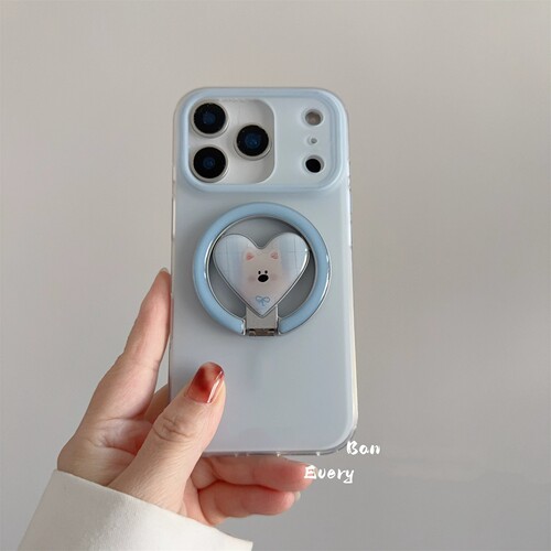 爱心狗狗折叠磁吸支架适用传音HOT40手机壳15pro红魔10Spro+/nfinx Smart8奶蓝Phone3Apro华硕ZenFone10可爱
