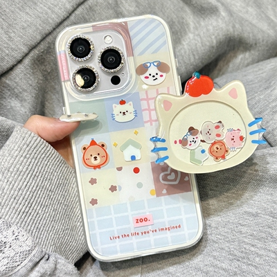 猫咪摇摇乐磁吸支架适用oppo findx9/X8/X7ultra/reno14/13/12手机壳9768/A57/A2/A5pro二合一K13/A93/A78/72