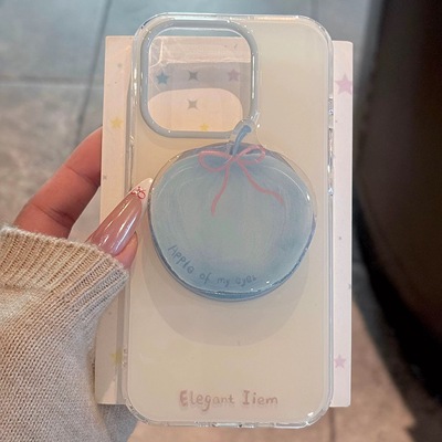 奶蓝渐变带磁吸简约适用华为荣耀300pro/500/80手机壳magic8/90GT/400支架X9c/X60/X50新款X40/X70畅玩30plus