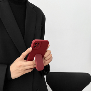 适用oppo reno10手机壳8954/6PRO R17/A2pro/A57按压支架K10新年A9x/A32大红A72竖立a58/A1X酒红A56S便携女