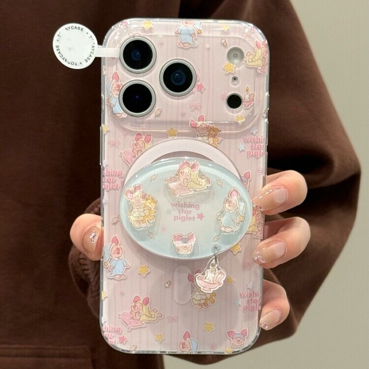 皮杰猪挂件磁吸支架适用小米17pro/15T/14手机壳k70红米K90/K60E/K80至尊Note13/11/Turbo5PROmax可爱civi3/2