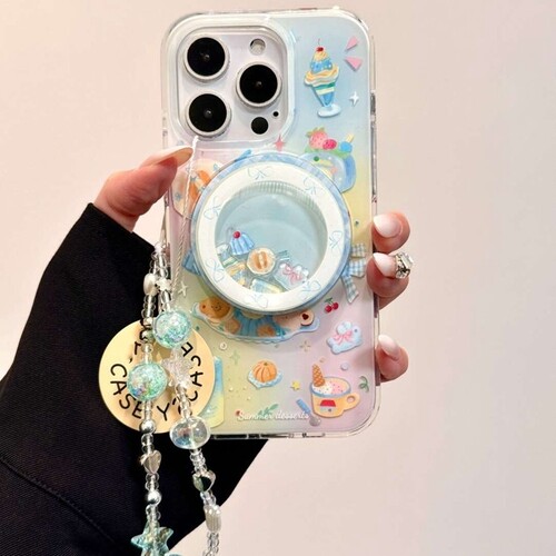 小熊蛋糕摇摇乐磁吸支架适用NOthing 2A/3手机壳2谷歌Pixel9/10PRO/87带链条Pmote edge60pro/56华硕ROG9/54