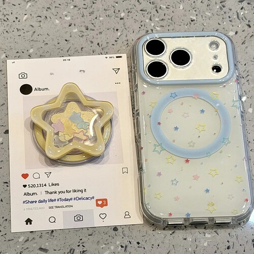 黄星星摇摇乐磁吸支架适用魅族21/22/20硅胶meizu21class手机壳note16/9/16spro/18可爱17PRO/Lucky08软壳18X