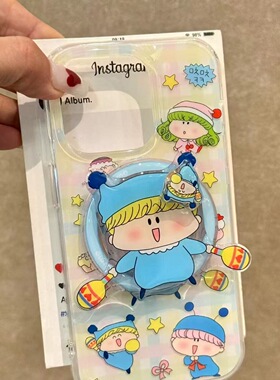 童年回忆磁吸支架K9适用oppo findx7Ultra/A3x手机壳A2/reno13 pro/12/9843可爱7SE/A57/A58/A96旋转K12女A79