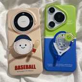 X200promini S17t挂件Y78情侣Y27S X90S手机壳X80 X300双层s19 创意旋转棒球支架适用vivo s20 S16 S18e V30