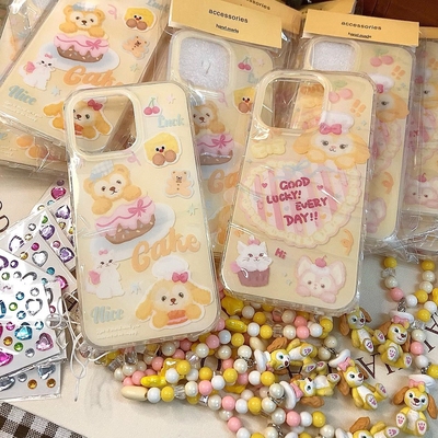 可爱饼饼可琦安适用小米15/14Ultra/13手机壳10S红米note12/11手链turbo3/k70硅胶K60/civi4pro/3全包k80/K50