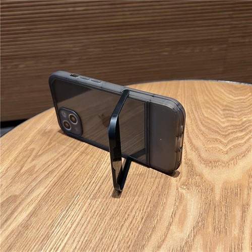 自带隐形支架壳半透黑