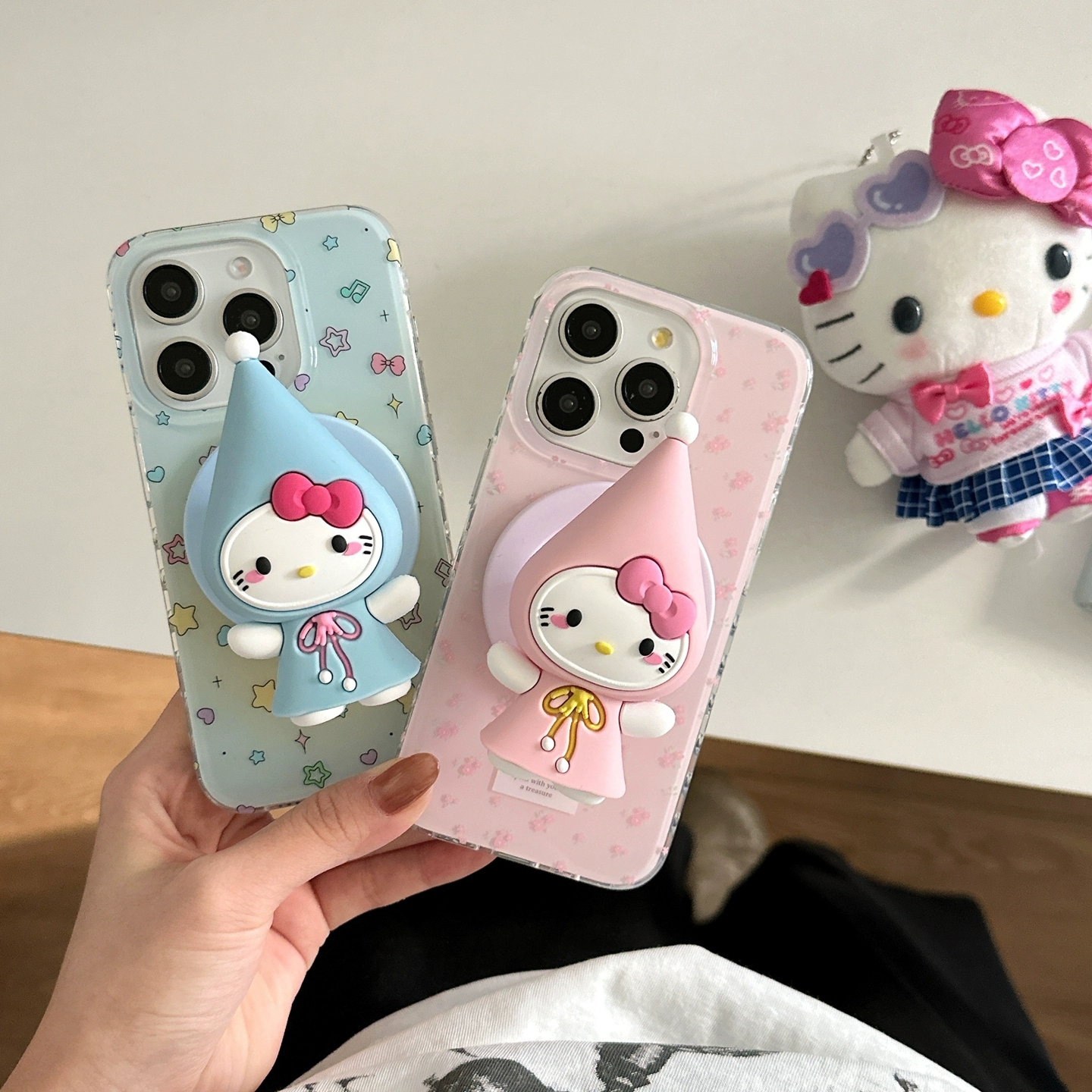 长帽KT立体磁吸支架适用A5/OPPO FindX9/X8ultra/Reno14/13/12/11F/10手机壳A98/A6pro情侣K13/A1/A57硅胶A3X