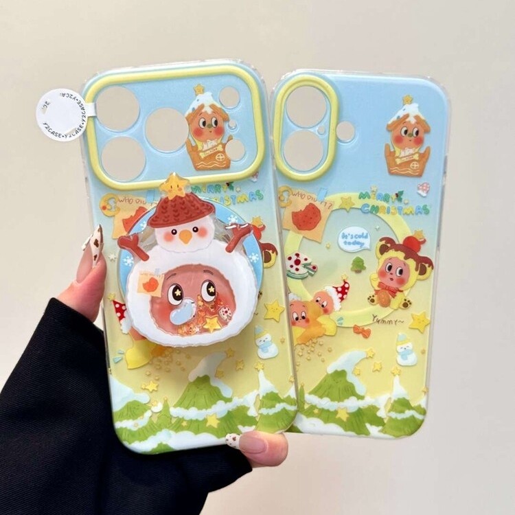 雪人星星人摇摇乐磁吸支架适用NOthing 2A/3手机壳2谷歌Pixel9/10PRO/876/Pmote edge60pro秋冬56华硕ROG9/54