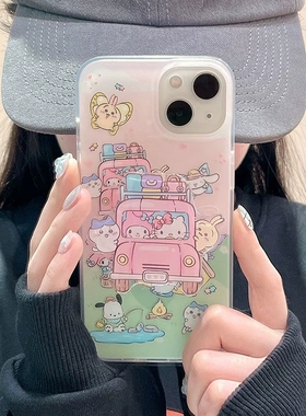 吉伊卡哇小汽车支架y300适用vivo X100S/S12/X70/x50/X90手机壳x30/S17t创意y37/S18/V29e可爱Y35/S19PRO/y78