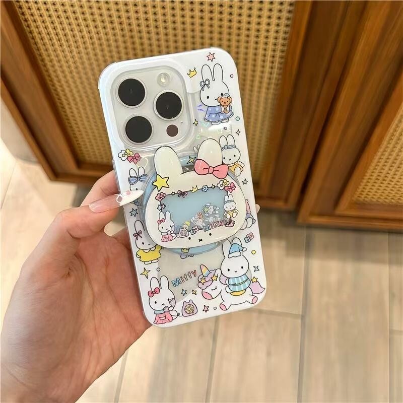 大兔头摇摇乐磁吸支架适用NOthing 4A/3A手机壳2谷歌Pixel9/10PRO/876mote透明edge60pro卡通G56华硕ROG9/G54