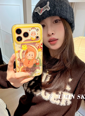 旋转星星姜饼人磁吸支架适用1加15/ACE6一加13t手机壳12/1+9RT/8T新年节oneplus ACE5竞速ACE3pro软11R/ACE2V