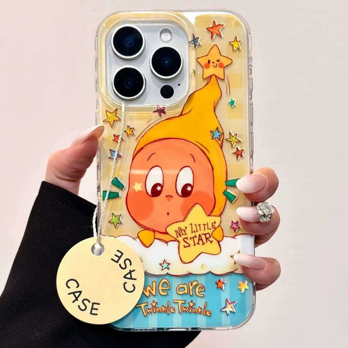 趣味黄星星人格纹V60适用vivoS30pro/X200ultra/X90S/X100手机壳S19/y300i/V50/y78+新款Y37可爱Y36/X80卡通