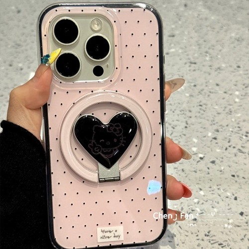 爱心KT猫折叠磁吸支架适用vivo y500/S30promini/X90/X300手机壳S20/x200/V60少女Y78+Y35/37/S19/X80/S17/15