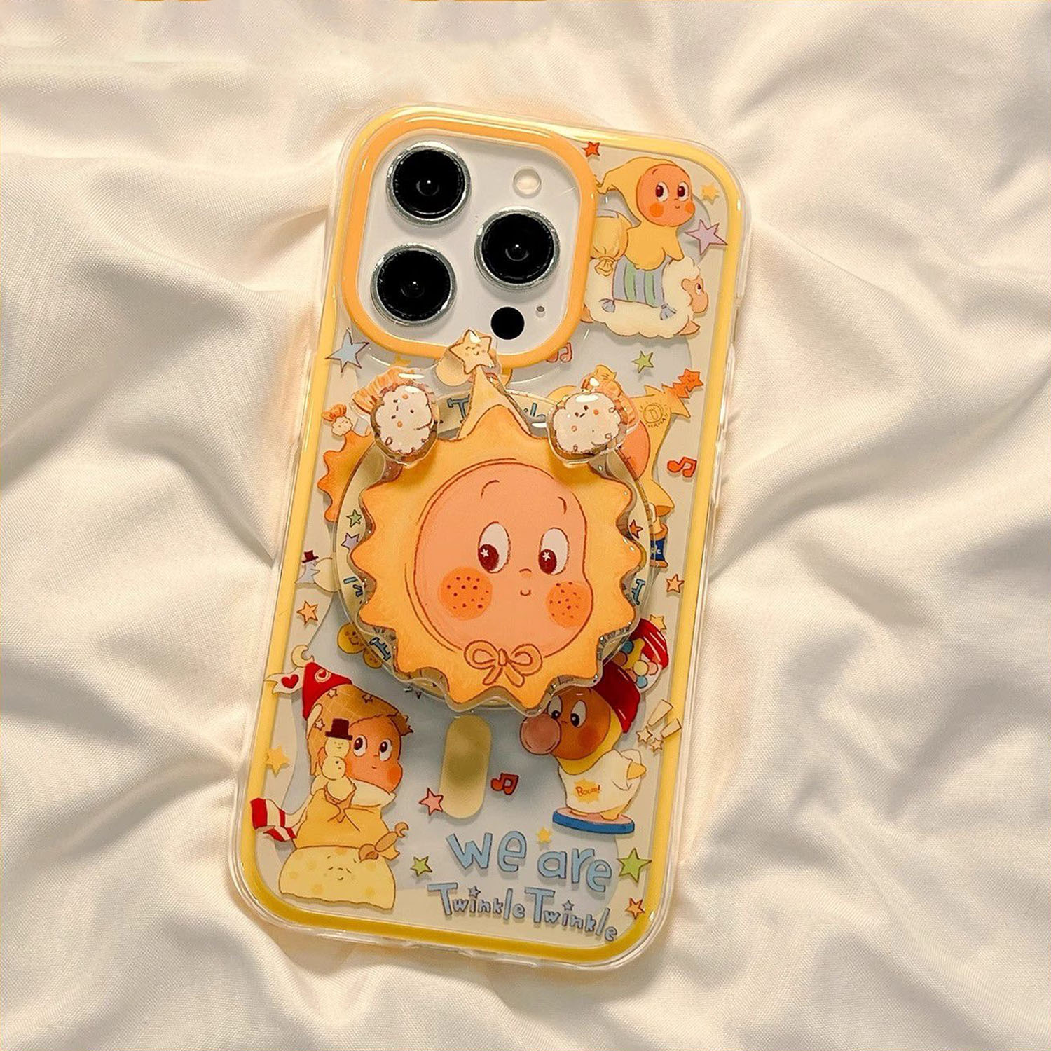 星星人围边可爱吹泡泡适用传音HOT40手机壳15pro红魔10pro+/nfinx Smart8磁吸Phone3Apro华硕ZenFone9支架女