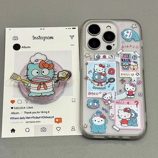 y200i X70 X200promini X80 Y37 V29趣味y78 X100S手机壳S30 X90 S19 X300PRO 小丑鱼煎蛋旋转磁吸支适用vivo