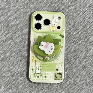 柚子叶米菲兔旋转磁吸支架适用小米17/15T/14手机壳k70红米K90promax/K60/K80至尊Note13可爱Turbo4/civi5PRO