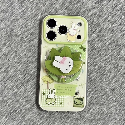 柚子叶米菲兔旋转磁吸支架适用小米17/15T/14手机壳k70红米K90promax/K60/K80至尊Note13可爱Turbo4/civi5PRO