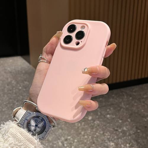 樱花粉微磨砂椭圆适用opporeno11/10手机壳985643简约K10x/A57/A35/A58X硅胶A93s/A55s/A3pro/R17/Findx7/X6